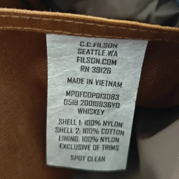 Filson Travel Pack - Whiskey - Picture 6 of 6